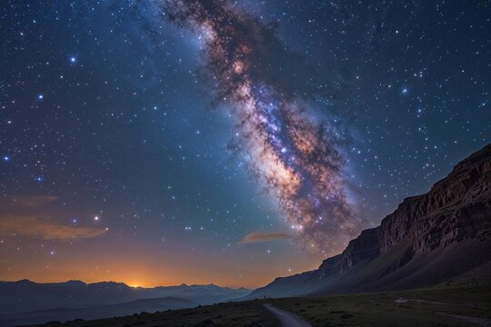 Galactic Journey Through the Stars: Milky Way Exploration and Star Trails