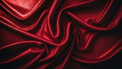 Obraz premium Black deep stainless red grunge shiny glitter texture backdrop. Gradient foil color red light silver metallic background. Top perspective.
