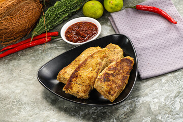 Indian chiken kebab minced meat