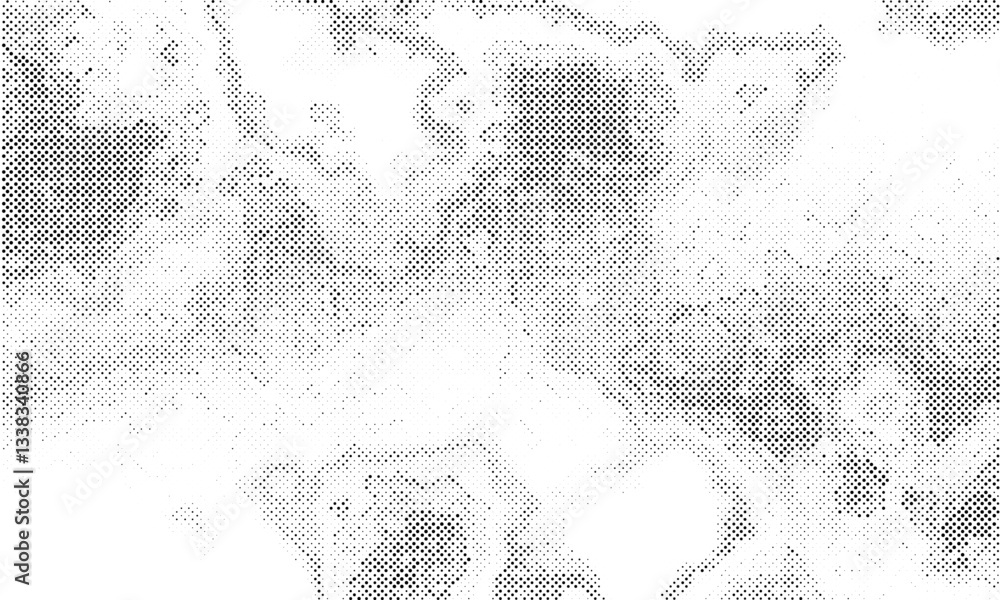 Poster abstract halftone with black and white gradient. grunge texture for blend effect, multiply and overl