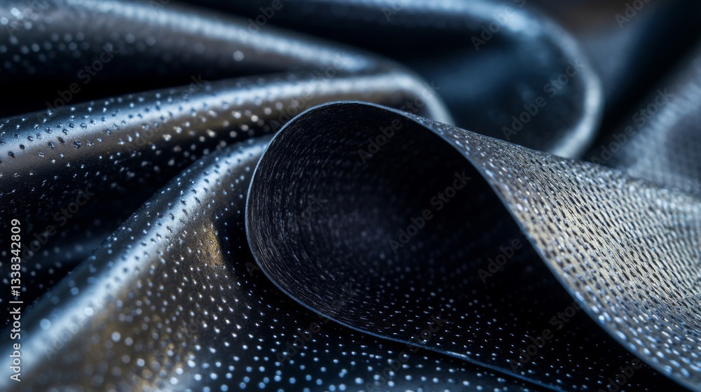 Poster dark textured fabric showing subtle curves and patterns