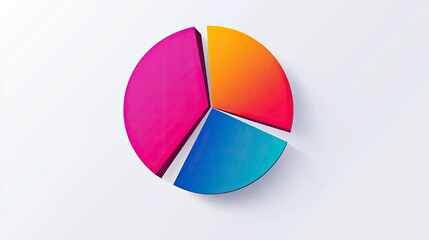 Fototapeta premium Analyzing Business Data Percentage Pie Chart Report Visualization Techniques