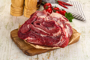 Raw beef meat for cooking