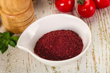 Natural organic Sumah powder for culinary