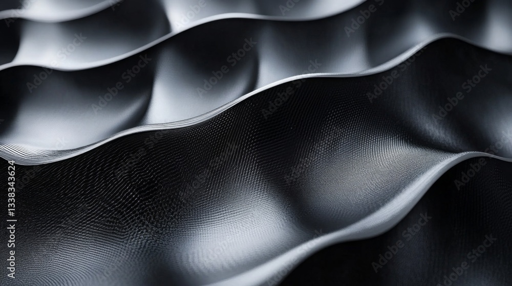 Aufkleber abstract grayscale undulating textured surface design