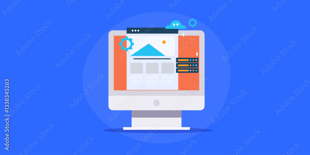 Poster cloud server hosting website, virtual private network and remote data centre management, information