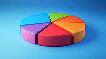 Fototapeta premium Analyzing Data Insights with Pie Chart Graphs Business Report Percentage Visuals
