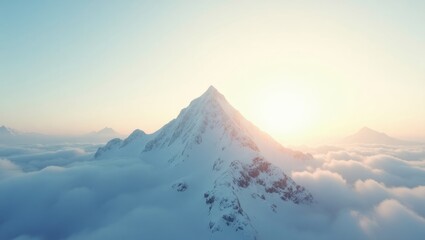 Inspirational motivating quotes regarding success against a mountain backdrop. The finest view arrives following the most challenging ascent.