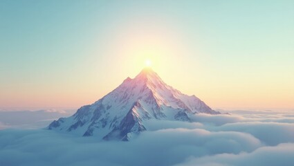 Inspirational motivating quotes regarding success with a mountain backdrop. The greatest view follows the toughest ascent.