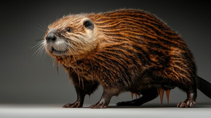 Fototapeta premium Majestic Eurasian Beaver Wildlife Photography High Resolution Image Nature Animal Portr