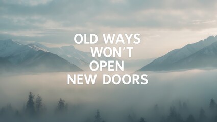 Inspiring quote set against a blurred backdrop.