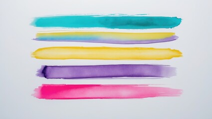 Fototapeta premium Vibrant watercolor brush strokes