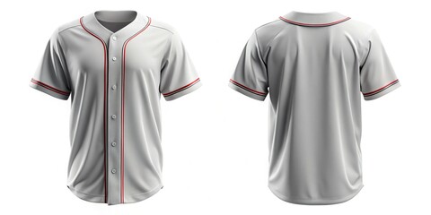 Baseball Jersey Mockup:  Photorealistic Template for Design Showcase
