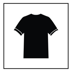 T shirt silhouette isolated on white background. T shirt icon vector illustration design.  Vector Illustration . 