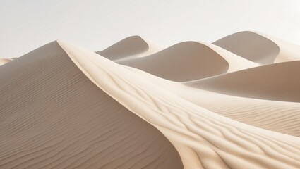 Collection of desert sand dunes isolated on a white background, clipping path.