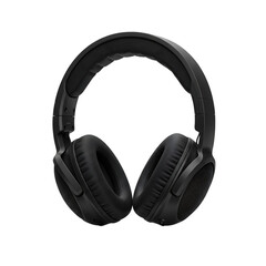 Black Wireless Headphones on Transparent  background