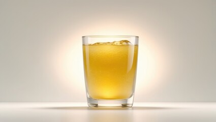 apple or grape clarified juice in a glass isolated with a clipping path included