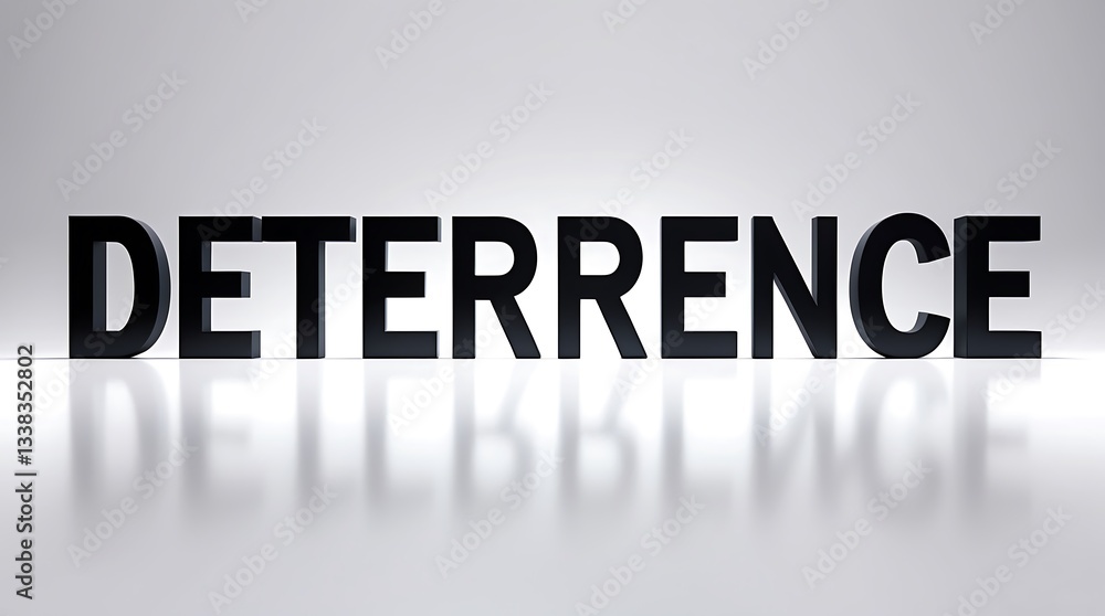 Poster deterrence strategies highlighted in bold typography against a plain background