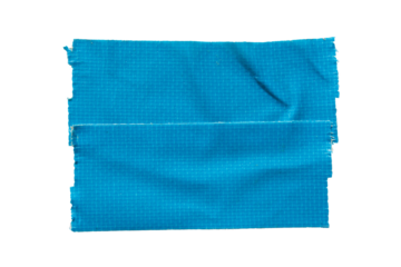 Rectangular shape made of blue cloth tape