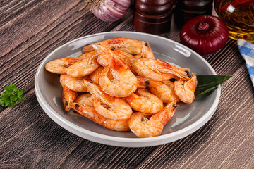 Steamed red prawn with spices