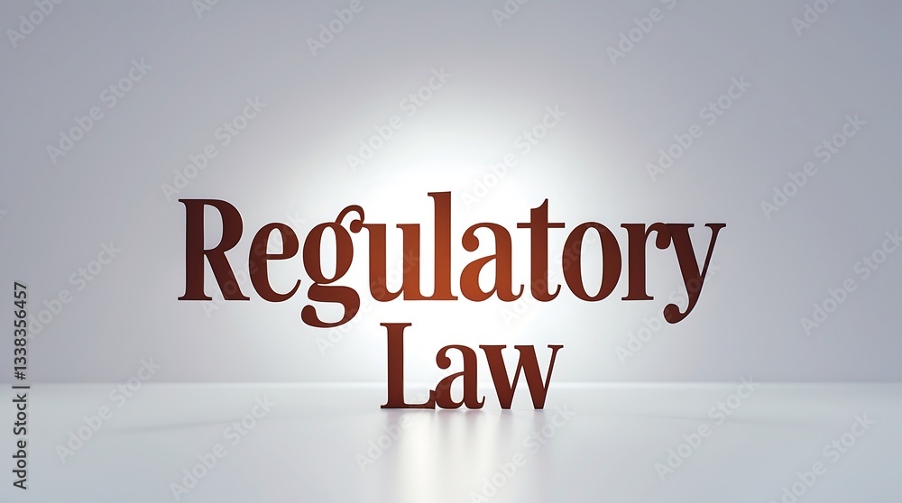 Poster regulatory law text displayed with a simple background and bold typography