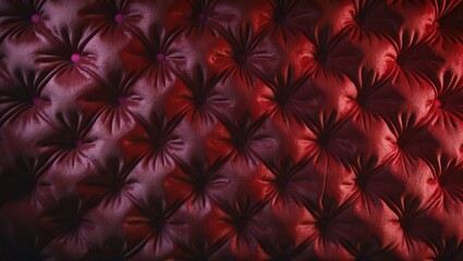Quilted velour buttoned wall fabric pattern background. Elegant vintage luxury upholstery for sofas. Plush interior backdrop.