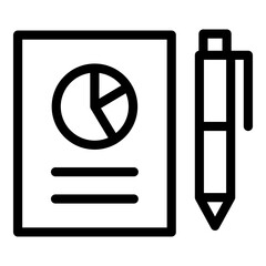 Report icon. Vector line icon