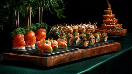 Delicious Catering Buffet  Appetizers  Sushi  Canap s  Gourmet Food