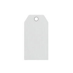 Blank Gift Tag: White Label Image on Transparent  background