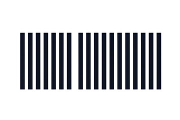 black and white barcode with vertical lines on transparent background