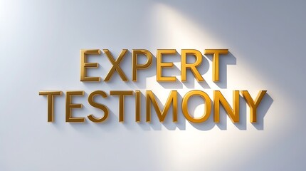Engaging presentation of expert testimony in bold typography on a white background