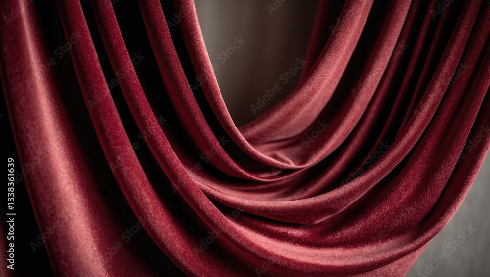 Poster close-up view of the curtain for backdrop