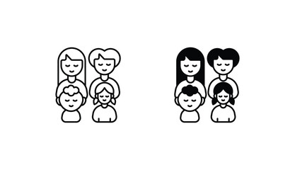 Family icon design with white background stock illustration