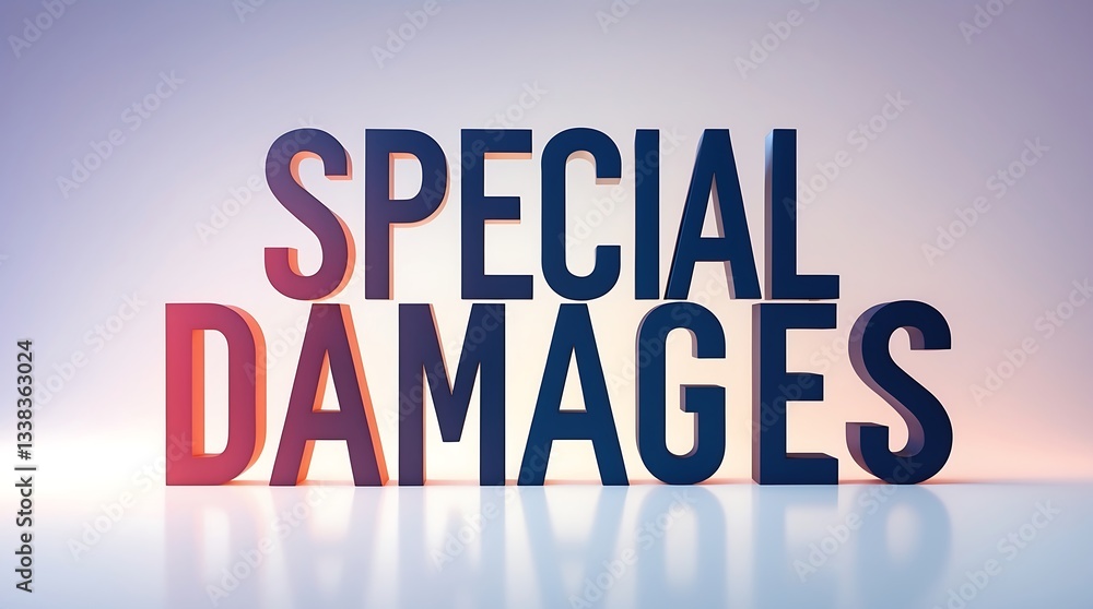 Poster text displays special damages in bold typography with a dynamic backdrop effect