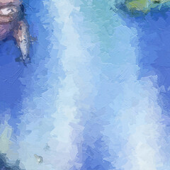 Various oil paintings, flowers, roses, peonies, phoenixes, paisley, and beautiful fish