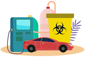 Biohazard Concept Illustration Stylish and Beautiful