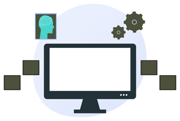 Cyberspace Concept Illustration Stylish and Beautiful