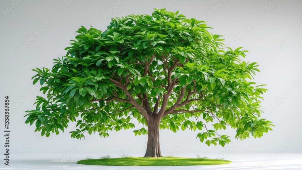 Poster isolated tree against a white background with clipping path