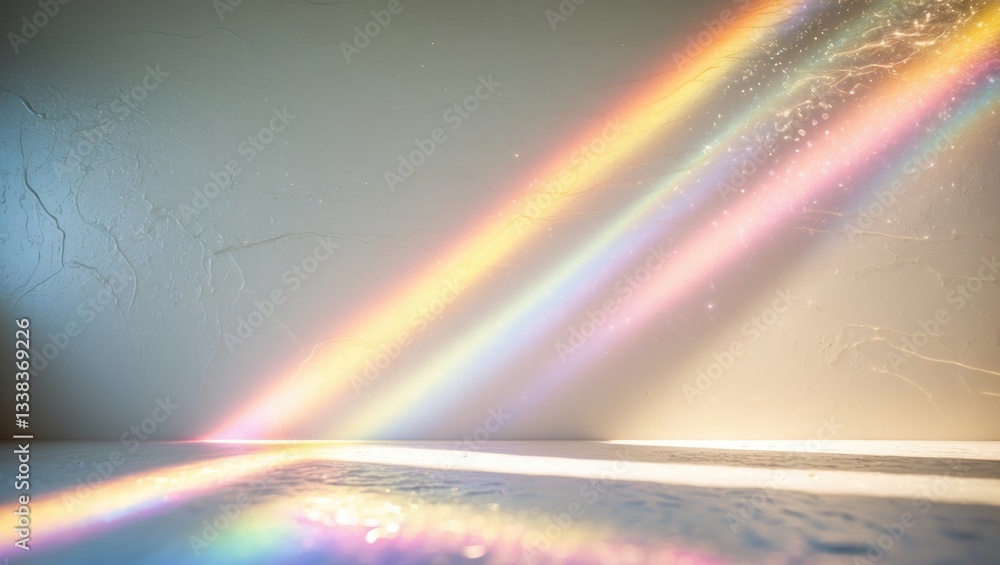 Poster blurred water texture layer effect for images and mockups. organic diagonal shadow and light caustic