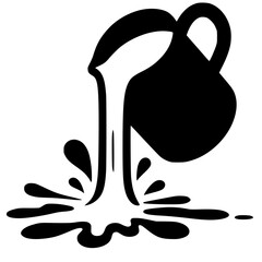 Milk spill silhouette