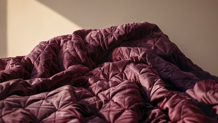 Soft quilted fabric is a plush, padded material featuring a stitched design, providing a warm and cozy feel. Perfect for bedding, cushions, and clothing, it merges comfort with a luxurious texture.