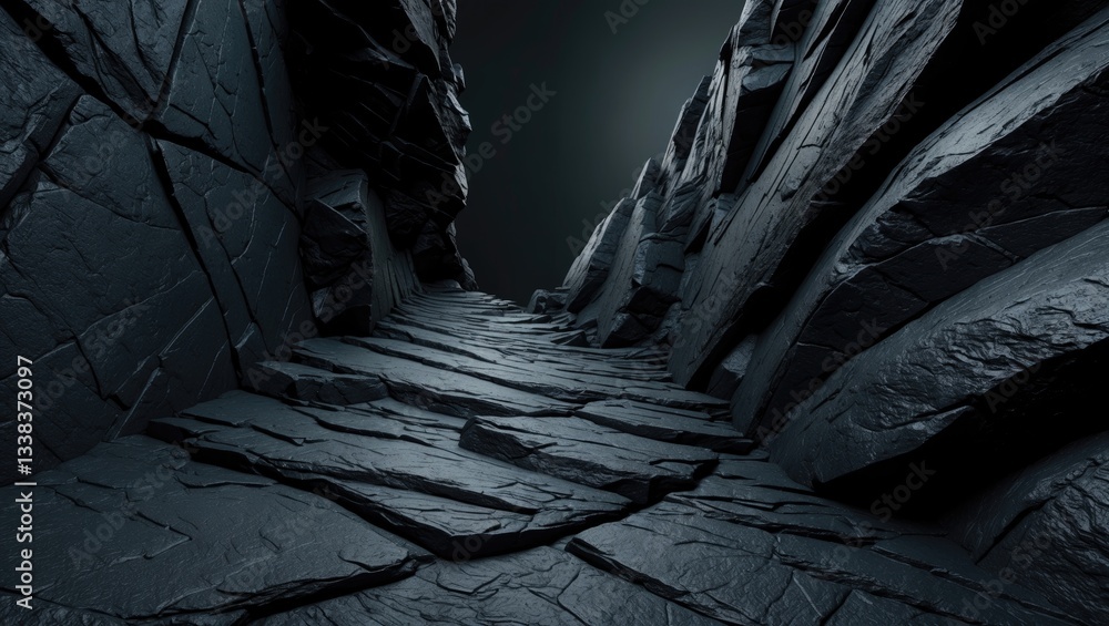 Poster black and white background. open space available for text. dark stone grunge backdrop. mountain text