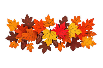 vibrant collection of autumn leaves in various shades of red, orange, and yellow, creating lively and colorful seasonal display