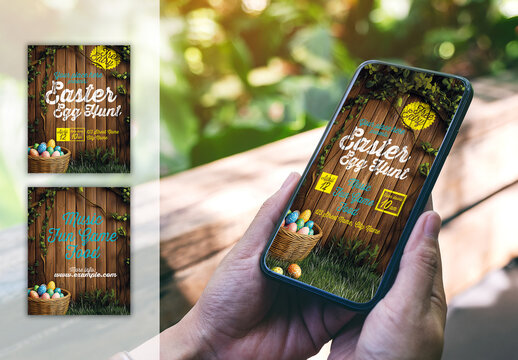 Easter Egg Hunt Social Media Template