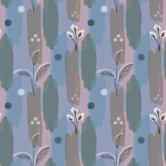 Seamless watercolor floral pattern.