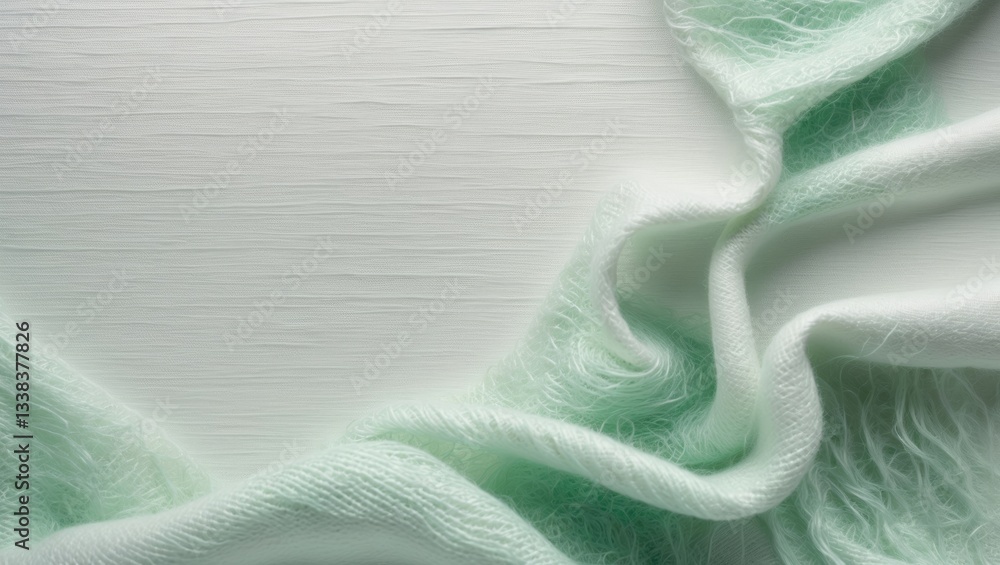Poster white linen texture on canvas. softly illuminated clean white watercolor canvas background. complete