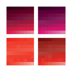 Fototapeta premium Four square pixelated color gradients