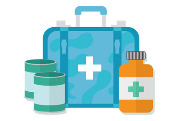 Medical Kit Concept Illustration Stylish and Beautiful