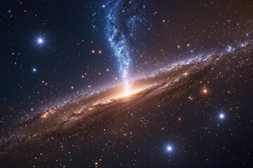 Fototapeta premium stunning cosmic panorama featuring stardust and supernova glow