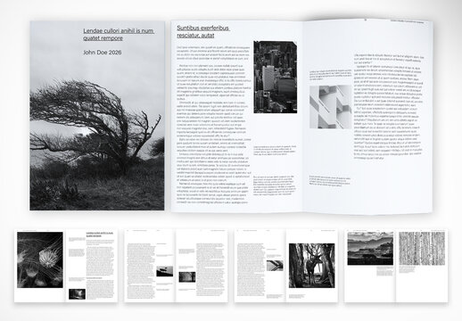 Minimalist Black & White Editorial Template